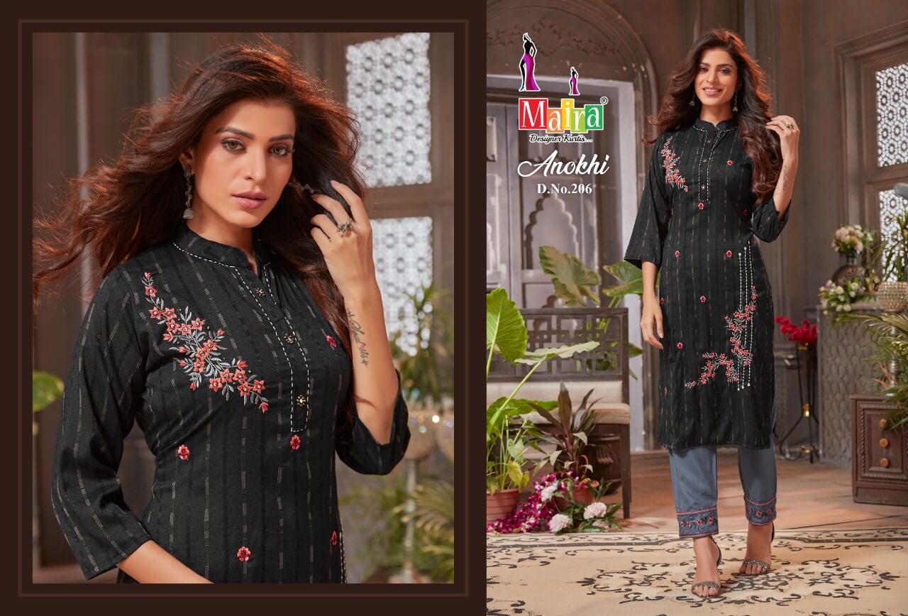 Mayra Anokhi 2 Festive Wear Heavy Rayon Designer Kurti With Bottom Collection